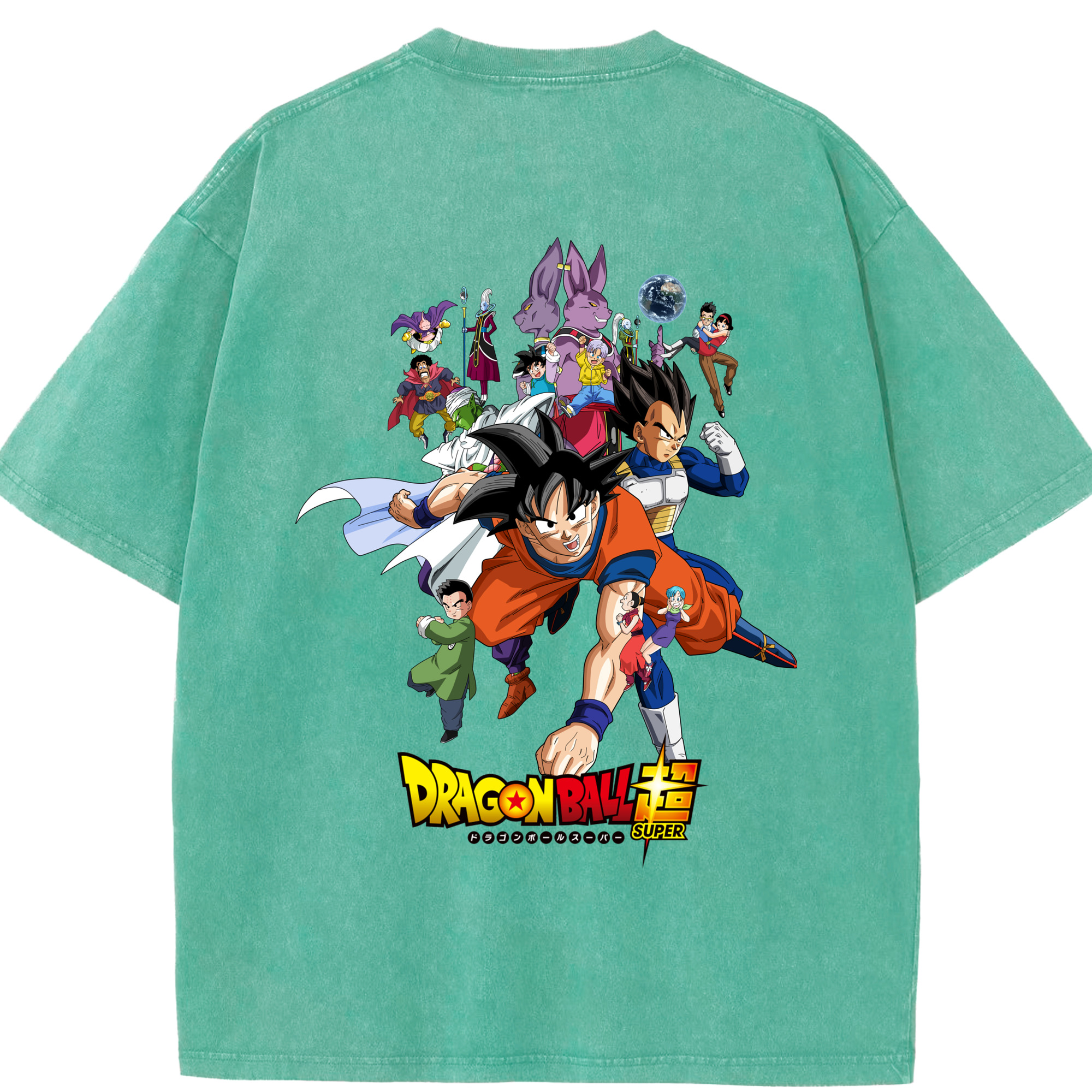 （画像用） ドラゴンボール DRAGON BALL 綿100% ヴィンテージ風 半袖Tシャツ（背面プリント）